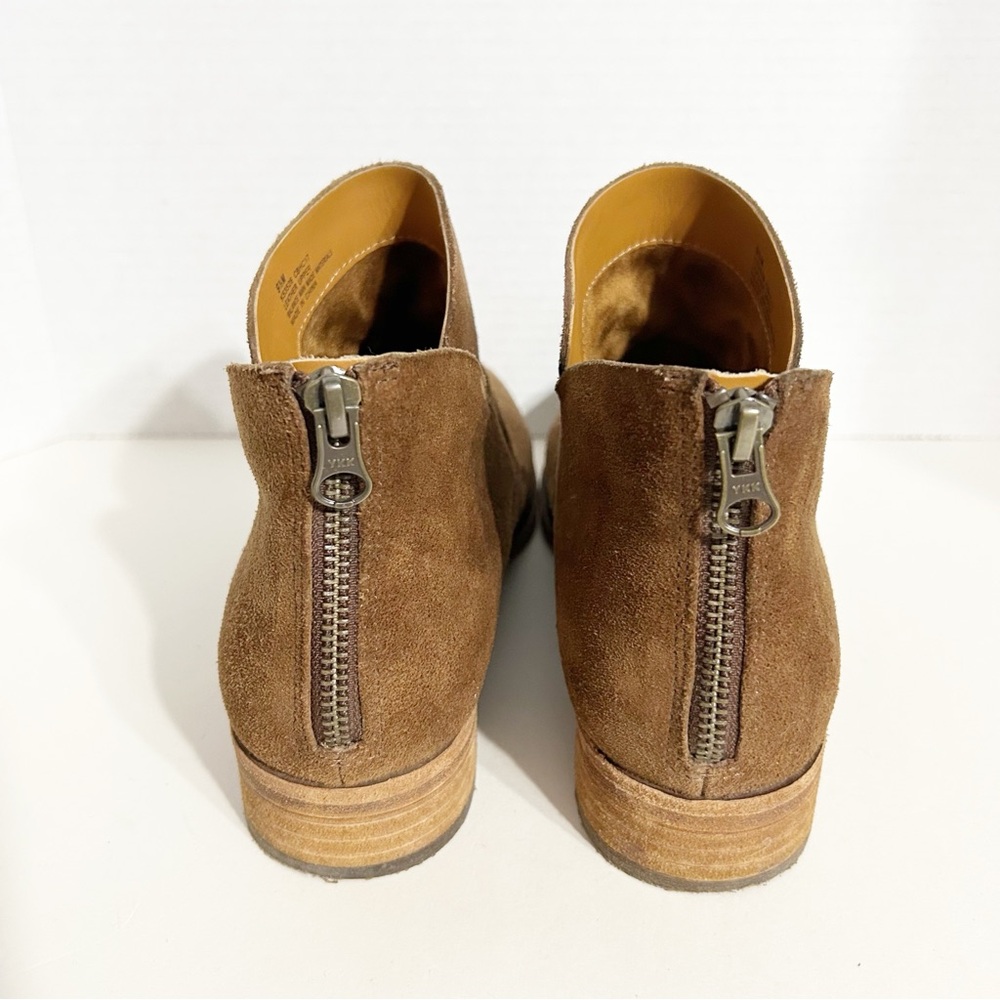 Kork-Ease Suede Ankle Booties Women’s 9.5 Brown Chelsea Slip-On With Back Zip - Picture 7 of 11